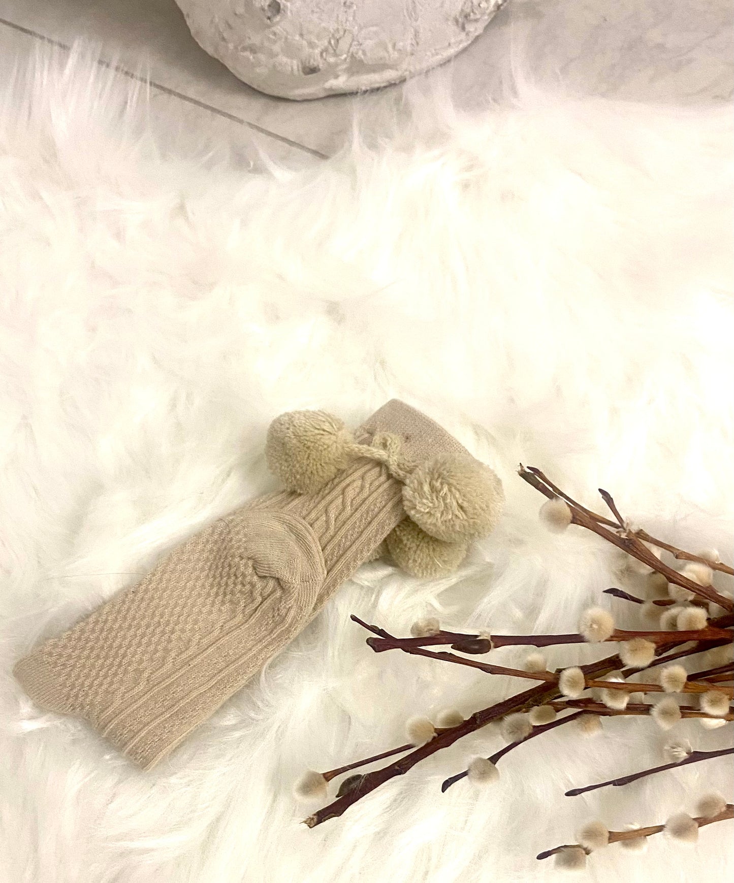 Pom Pom knee high Socks
